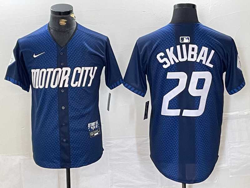 Men's Detroit Tigers #29 Tarik Skubal 2024 Navy City Connect Cool Base Limited Stitched Jersey,We sell and wholesale Men's Detroit Tigers #29 Tarik Skubal 2024 Navy City Connect Cool Base Limited Stitched Jersey on line form chian!